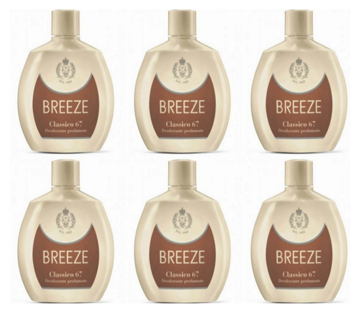 6 Deodoranti Breeze Squeeze Deodorante Profumato Classico 67 per il corpo