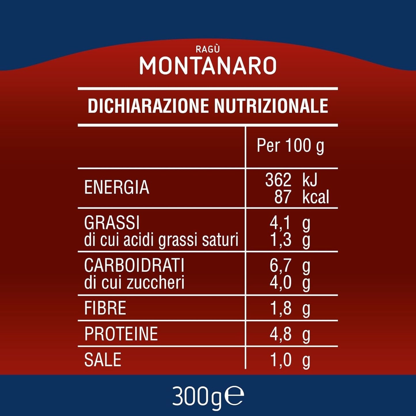 Barilla Sugo Ragù Montanaro, Salsa Pronta al Pomodoro con Salsiccia e Funghi, Sugo Pronto, Confezione da 8x300g