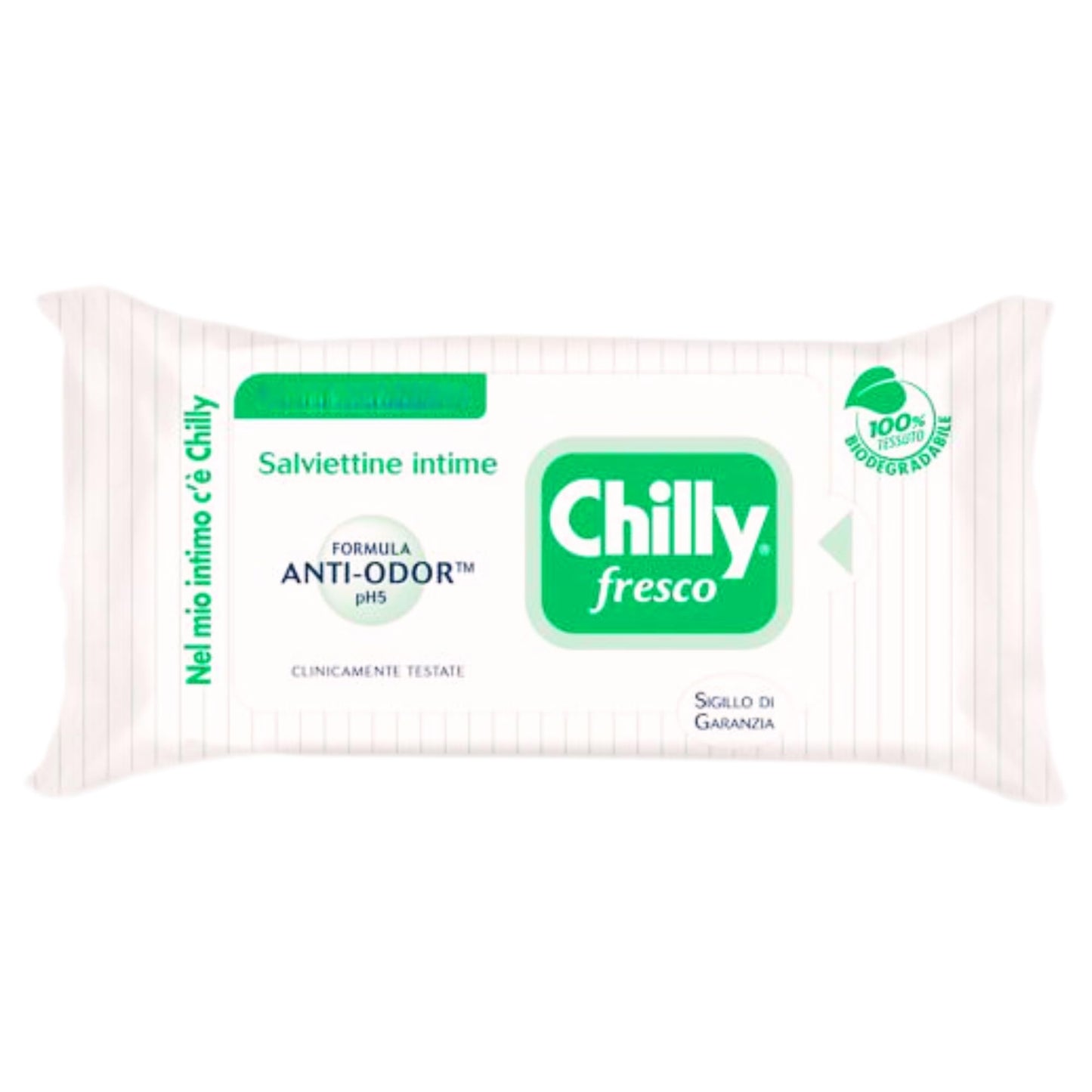 12 x Salviettine igiene intima Chilly Pocket Salviette con gel Formula Fresca