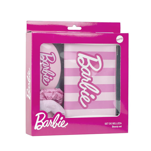 CERDÁ LIFE'S LITTLE MOMENTS - Set di bellezza di Barbie - Rosa - Set completo - Include spazzola per capelli, 2 codini per capelli e custodia - Prodotto originale
