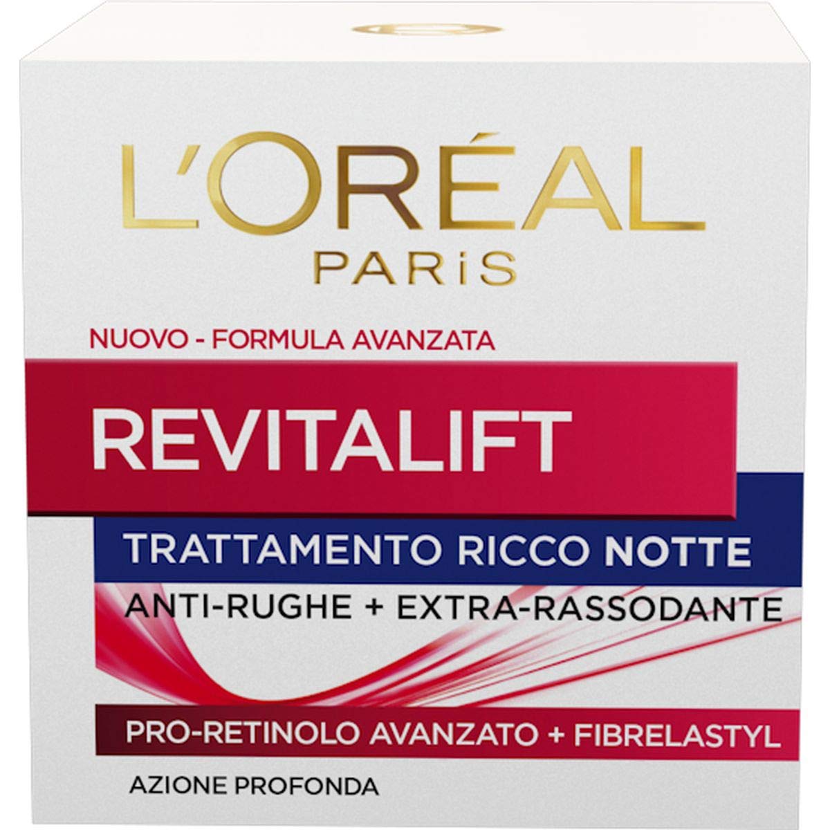L'Oréal Paris Crema Viso Notte Revitalift, Azione Antirughe Extra-Rassodante con Pro-Retinolo Avanzato, 50 ml