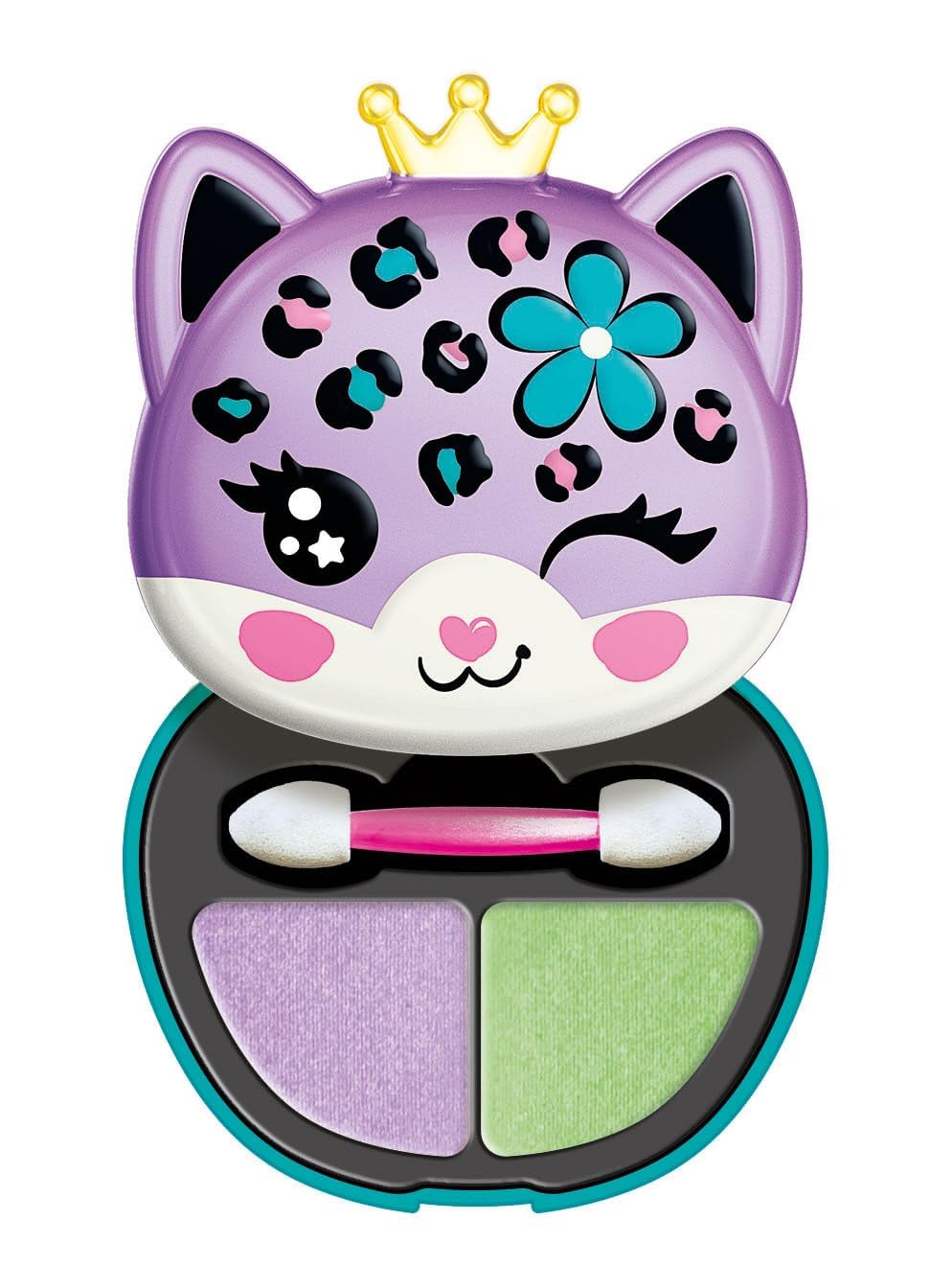 Clementoni- Crazy Chic-Lovely Eyeshadow: Leopardo-Trousse Ombretti, Trucchi Sicuri E Anallergici, Set Cosmetici Bambine 6 Anni, Facilmente Lavabile con Acqua, Multicolore, 18822