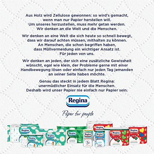 Regina Carta igienica a 3 strati, 48 rotoli (3 x 16 confezioni singole), 150 fogli per rotolo, delicato e affidabile, con un tocco di camomilla, carta certificata FSC®