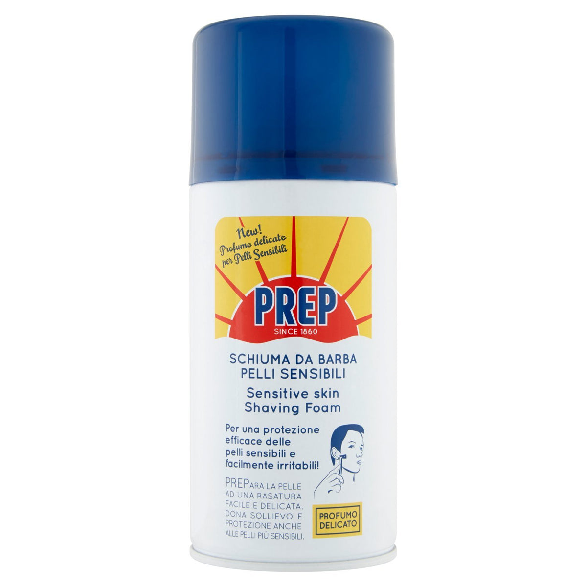 Prep Schiuma da Barba Sensitive Viso Pelle Sensibile Uomo - 300 ml
