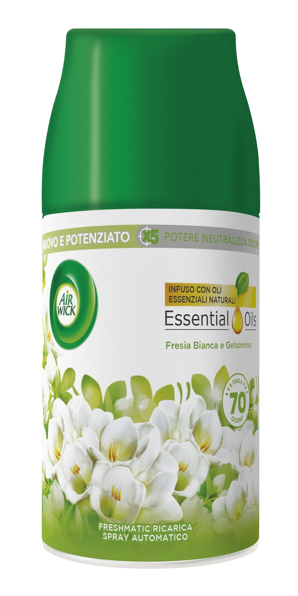 Airwick Freshmatic Ricarica Fresia Bianca e Gelsomino Profumatore per Ambiente, 250ml