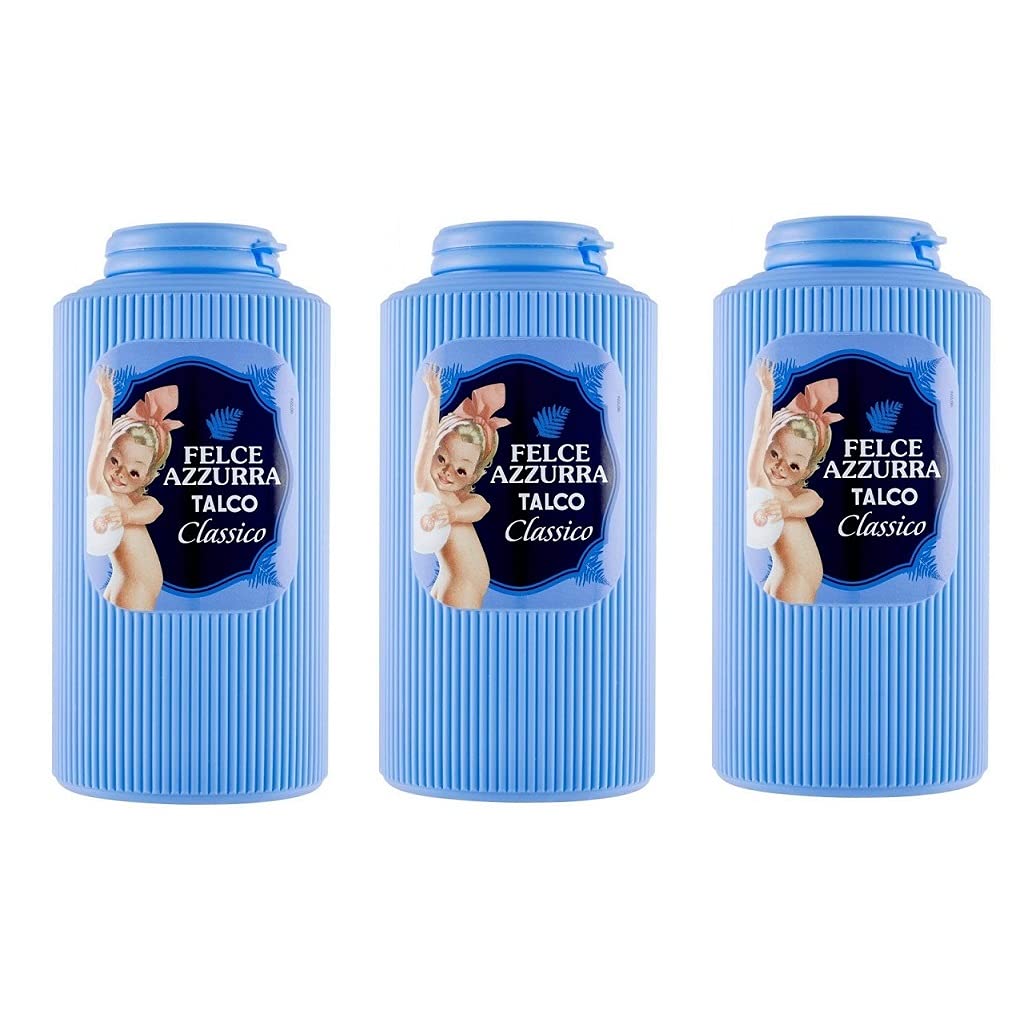 3 X Paglieri Felce Azzurra Talco Classico Corpo polvere Talk in polvere 500 G Barattolo (1,5kg