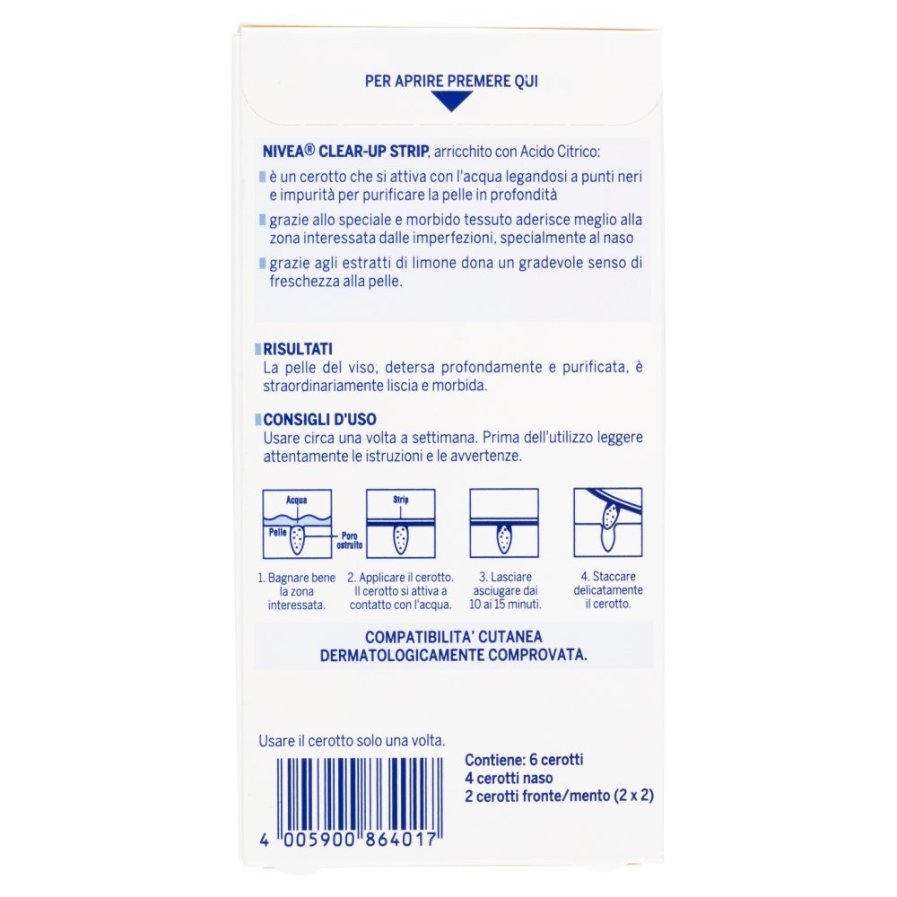 Nivea Visage Cleansing Clear-Up Strips 6Pz