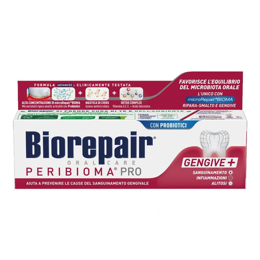 Biorepair Peribioma PRO Dentifricio con Probiotici, 75 ml