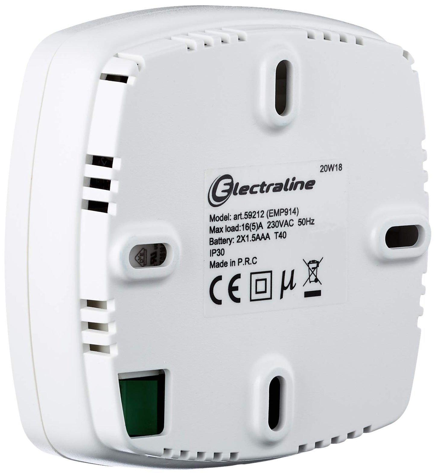 Electraline 59212 Termostato Digitale, Bianco