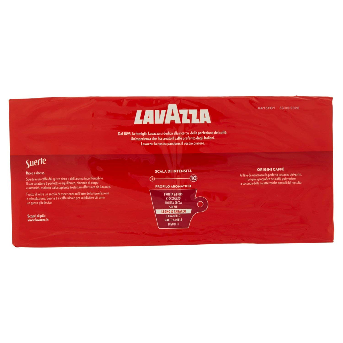 Lavazza Suerte Caffè Macinato Confezione da 4 x 250g