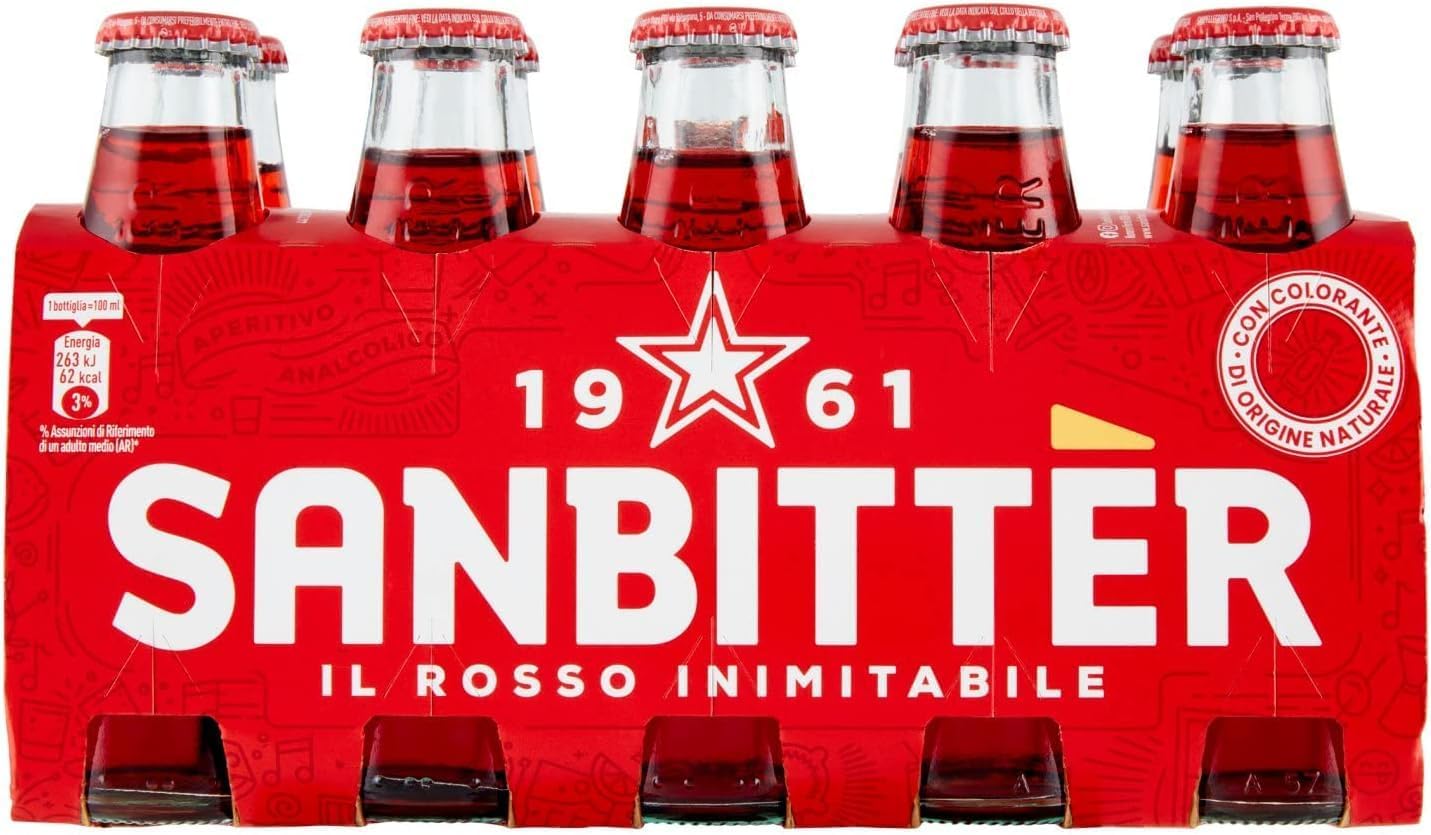 60x Confezione Prova San Bitter Rosso + Gingerino Recoaro Bevanda Analcolica Rinfrescante, Aperitivo Italiano, Bottiglia in Vetro da 10cl