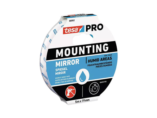 tesa-tape 04952 – 00546 – 05 – nastro adesivo per il fissaggio di specchi 4952 – 05 m x 19 mm, BCO