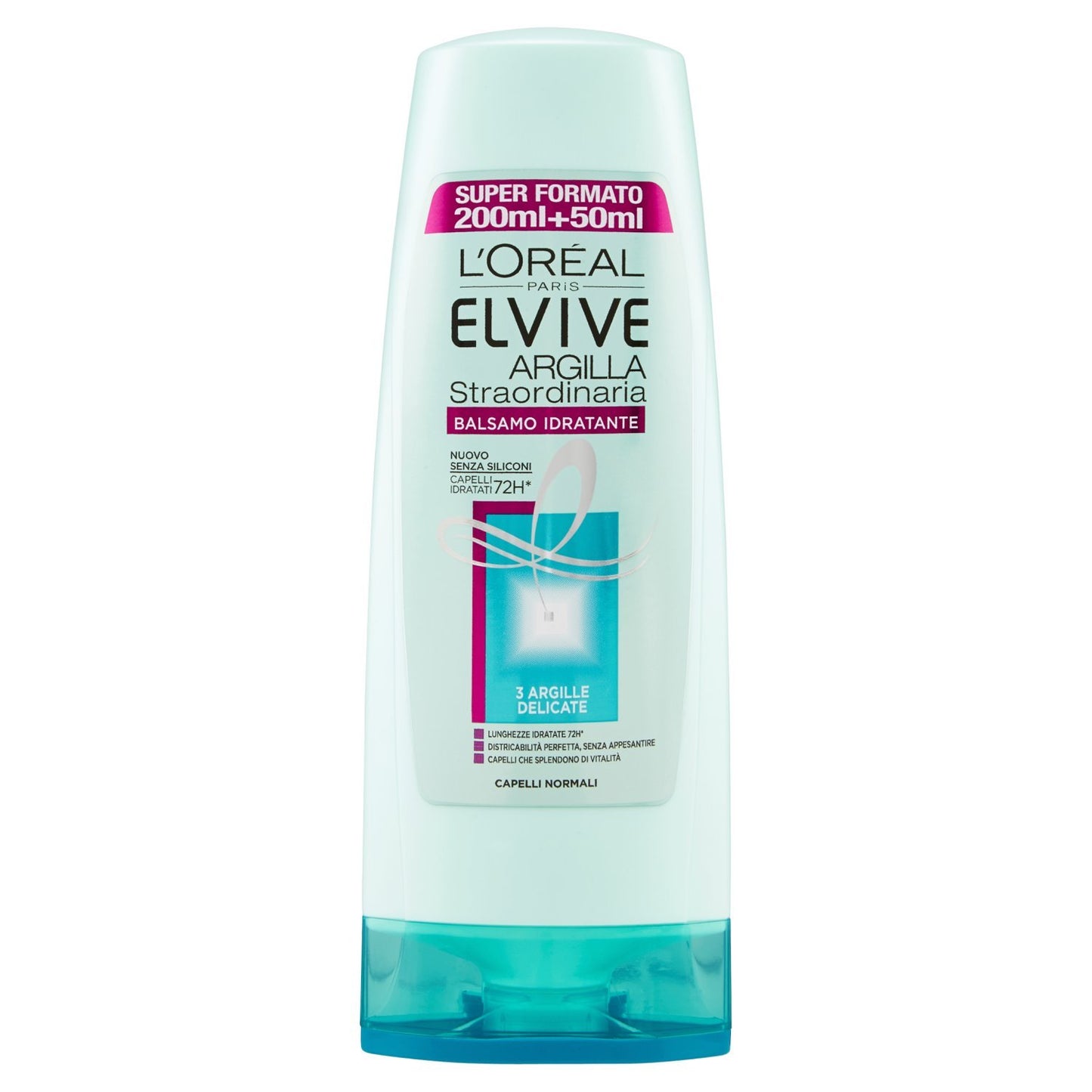 L'Oréal Paris Elvive Argilla Straordinaria Balsamo Idratante per Capelli Normali, 250 ml - [pacco da 3]