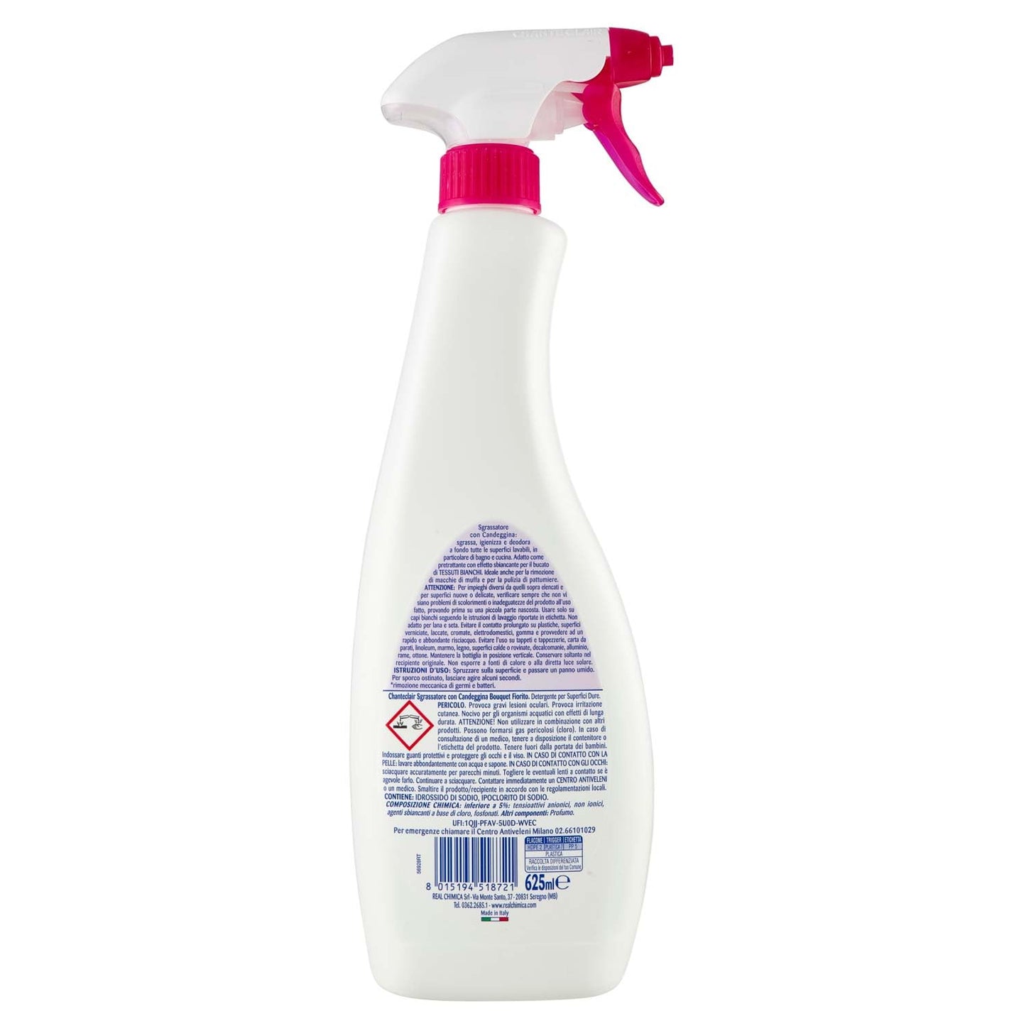 Chanteclair Sgrassatore Candeggina Bouquet Fiorito, 625ml