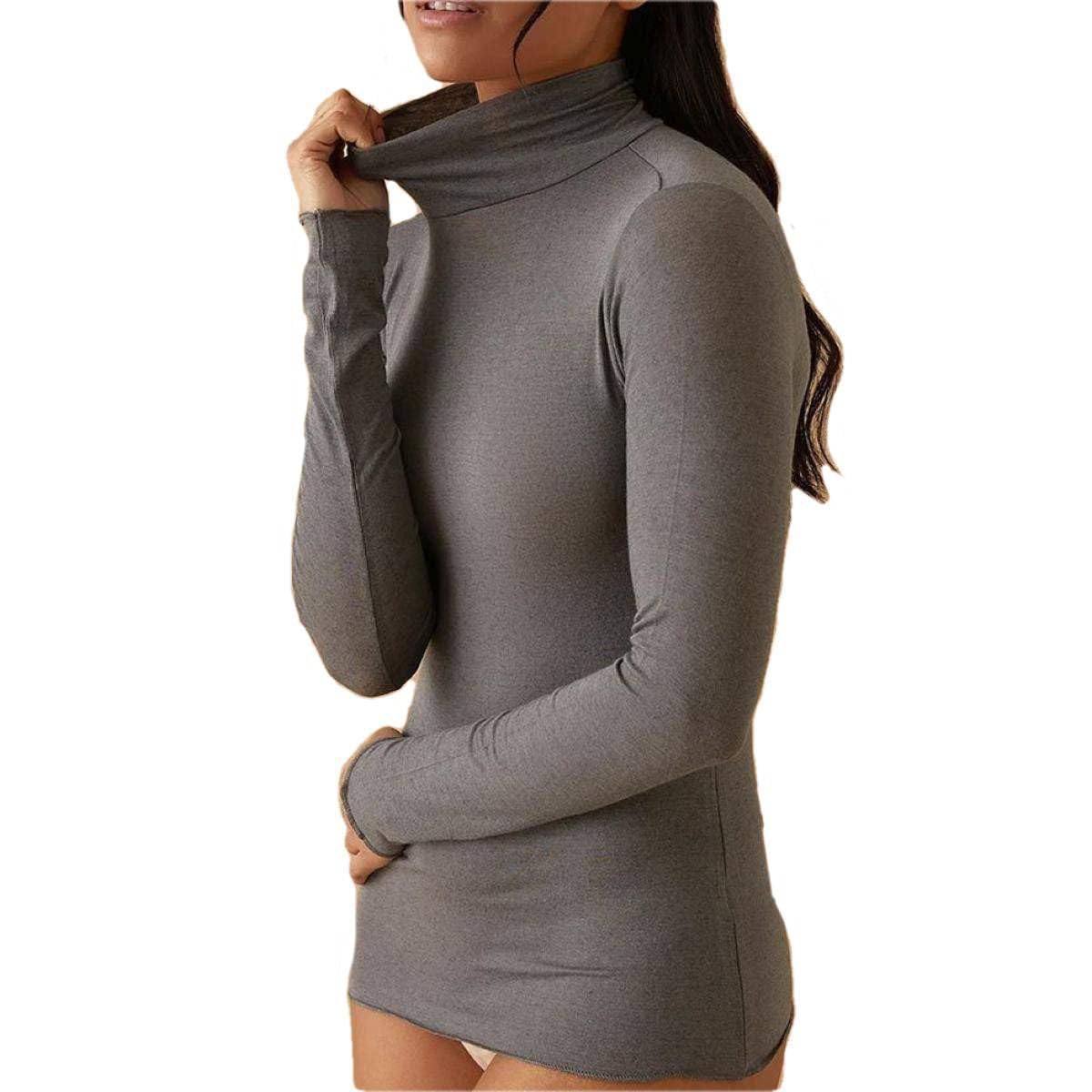JADEA Maglia Donna 4066 Dolcevita Manica Lunga in Modal e Cashmere
