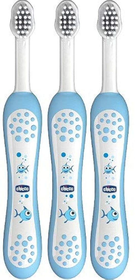 chicco Spazzolino da denti (blu) (confezione da 3)