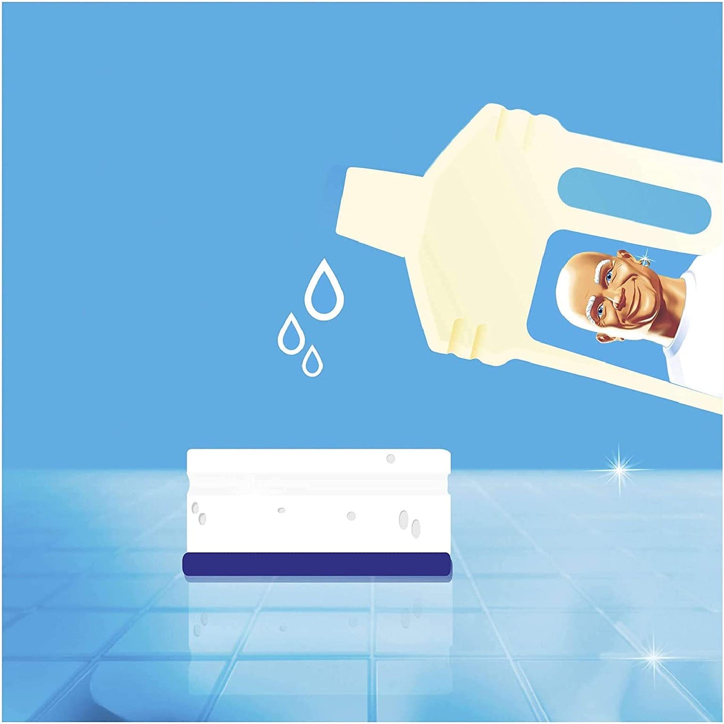 Mastro Lindo Detersivo Pavimenti, Liquido Multiuso, 6 Confezioni (6 x 950 ml), Limone, Maxi Formato, Pulito Brillante con Poco Sforzo, Efficace Multisuperficie