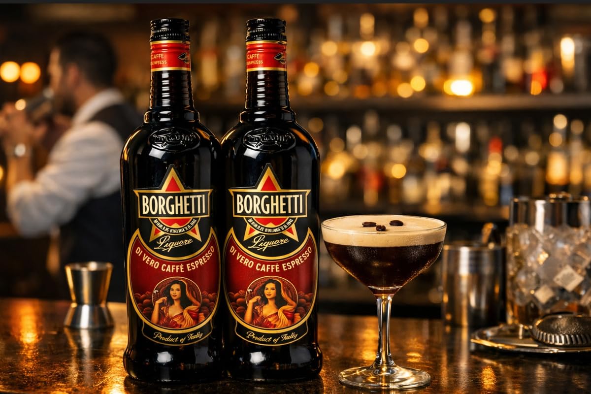 CG94 - Caffè Sport Borghetti – Liquore al Caffè Espresso Italiano – Confezione Global Dream da 2 Bottiglie da 1000 ml