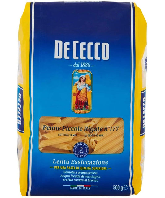 10 x Cecco Penne Piccole Rigate No. 177 Italian Pasta 500g
