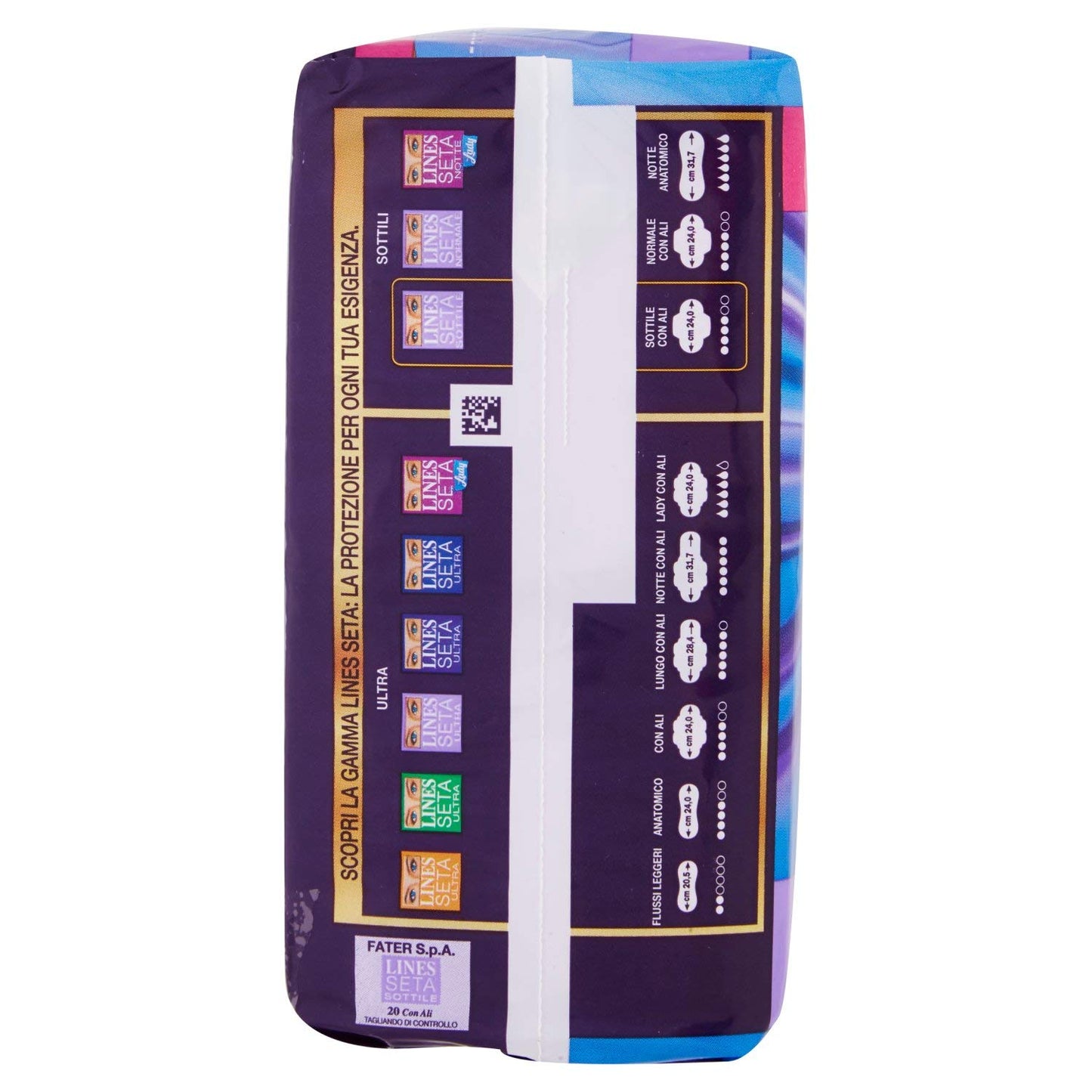 Lines Seta Sottile Assorbenti con Ali, 20 Pezzi