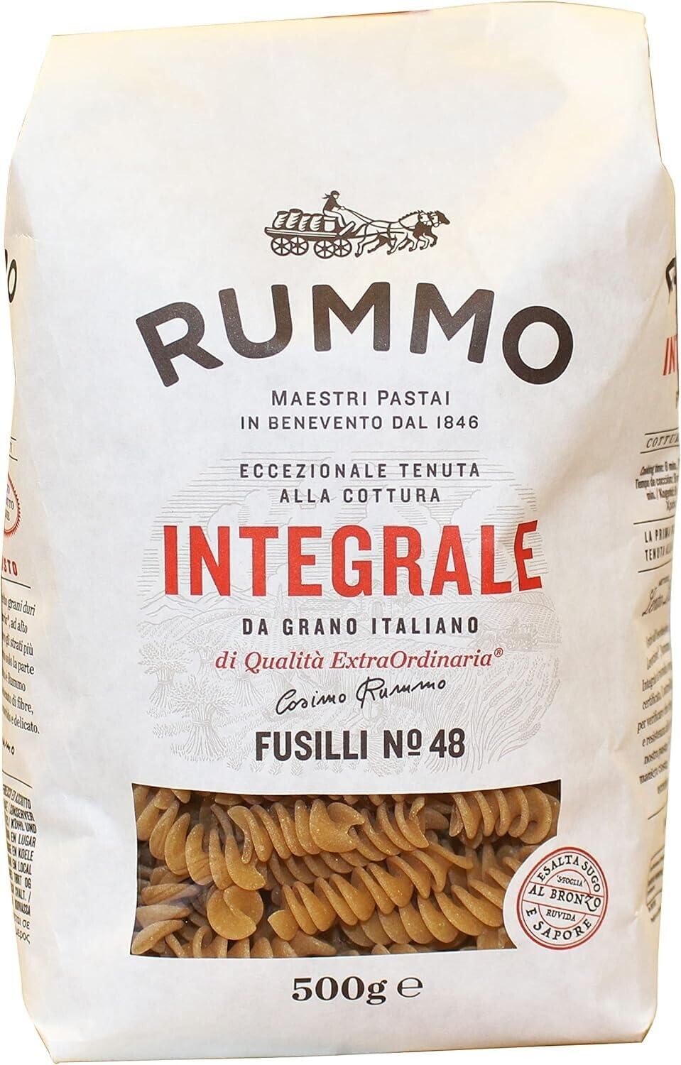 Rummo Pasta Integrale Confezione Prova, 6 diversi tipi di pasta integrale,Pasta Italiana 12x500g