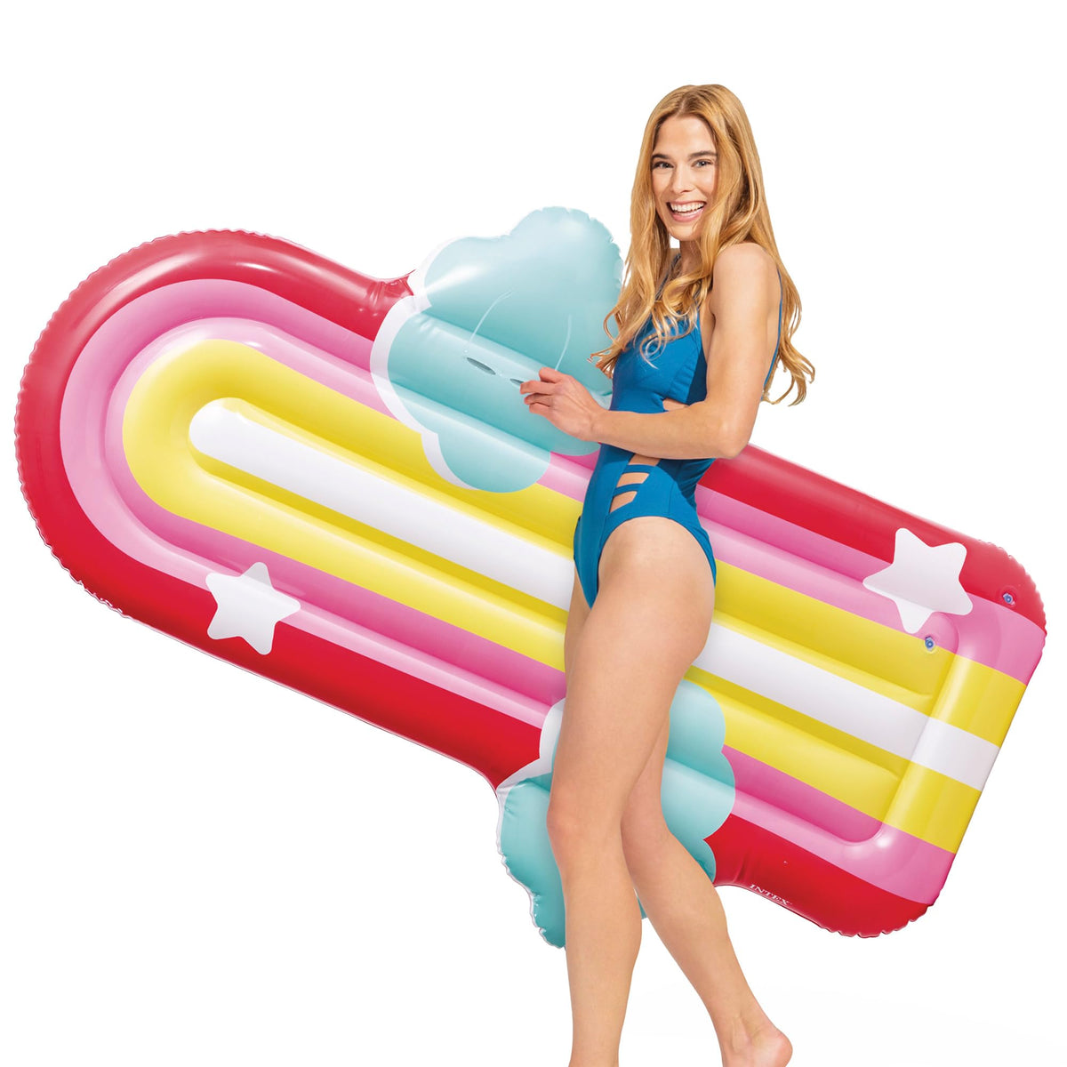 Intex Rainbow Cloud Float, Inflated Size: 1.75m x 1.17mx x 20cm (58729EU)