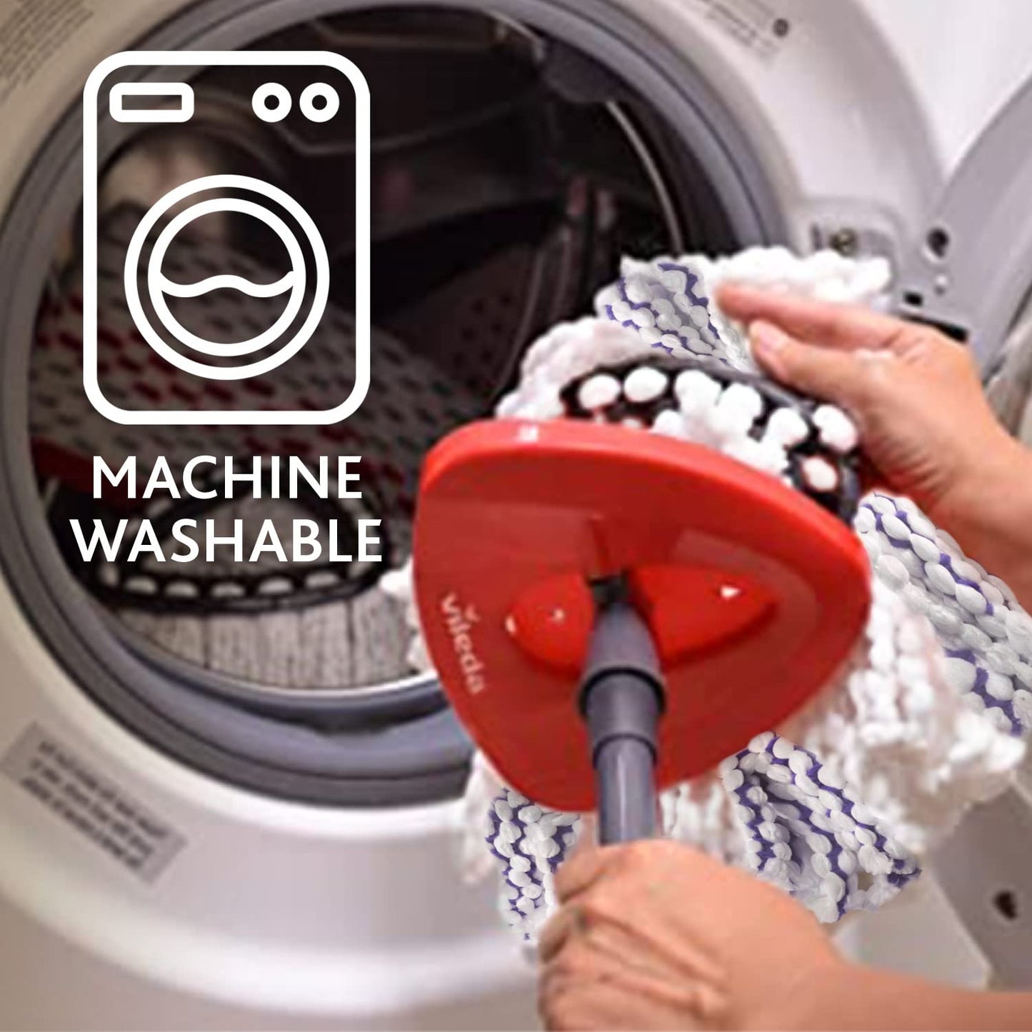 Vileda Testa di Ricambio, Lilla/Bianco, Grande