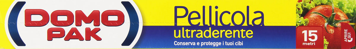 Domopak - Pellicola Ultraderente, Conserva E Protegge I Cibi - 15 Metri