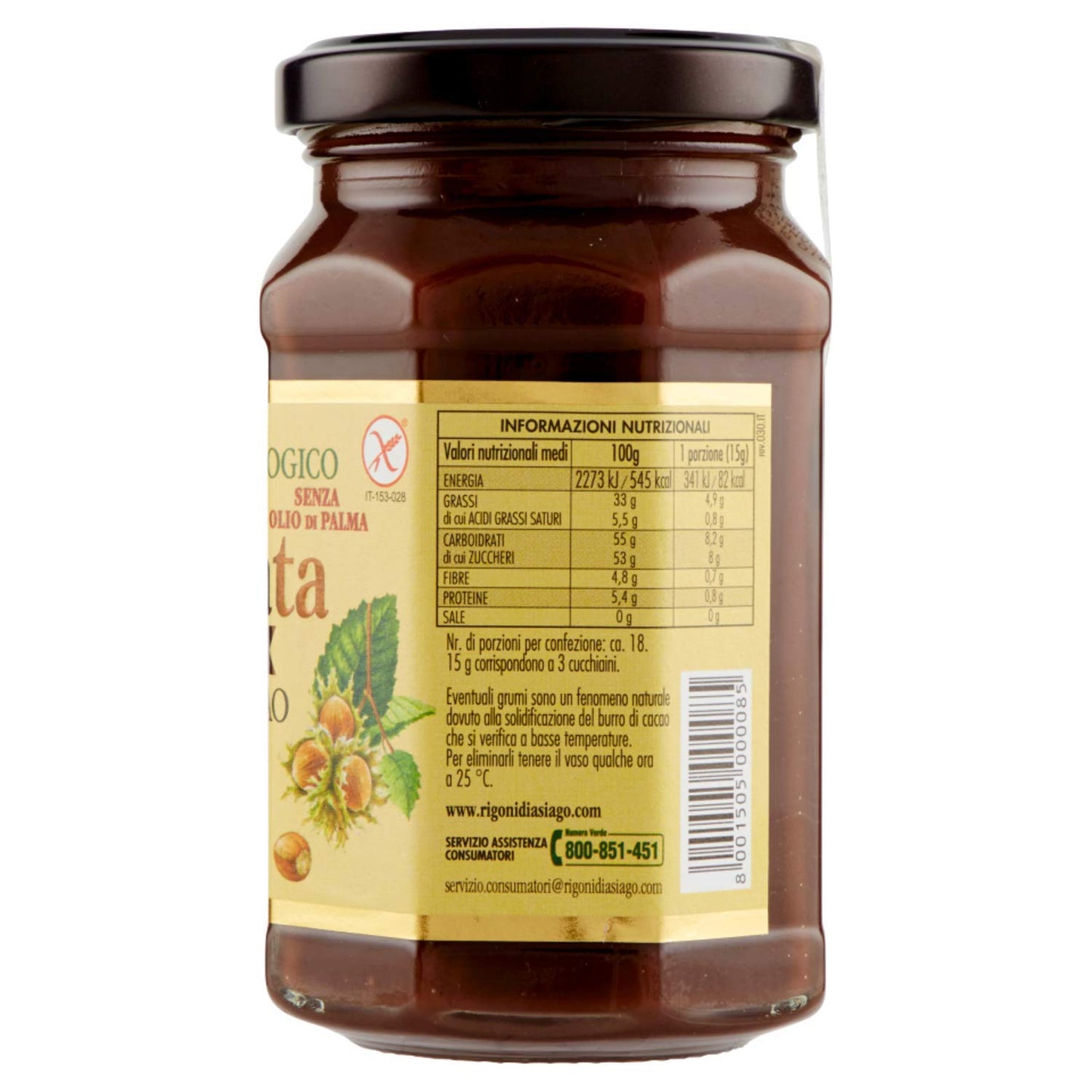 Nocciolata rigoni senza latte 6x270g