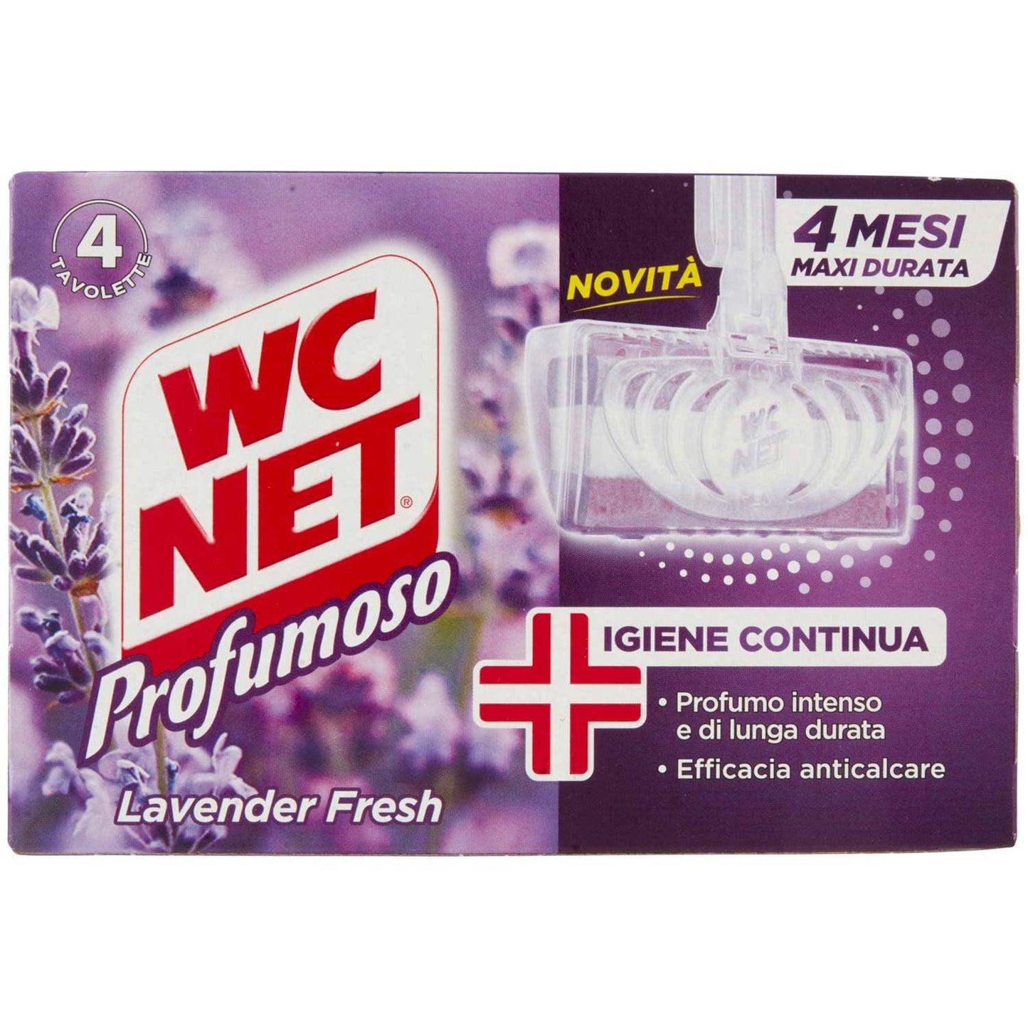 Wc Net Detergente Igienizzante Solido WC Profumoso , 4 Pezzi