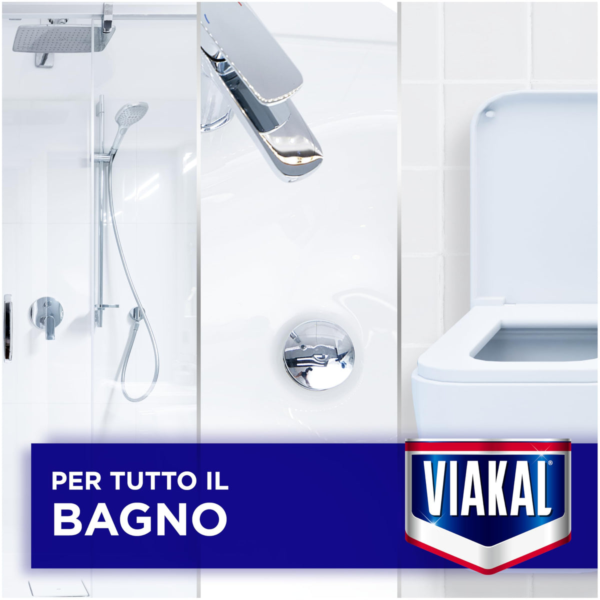 Viakal Profumo Fresco Spray Per Rimuovere Fino Al 100% Di Calcare Con Tecnologia Anti-Goccia