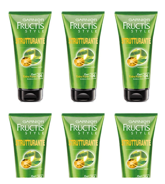 6 X Garnier FRUCTIS STYLE Strutturante Extra Fissante Gel per capelli