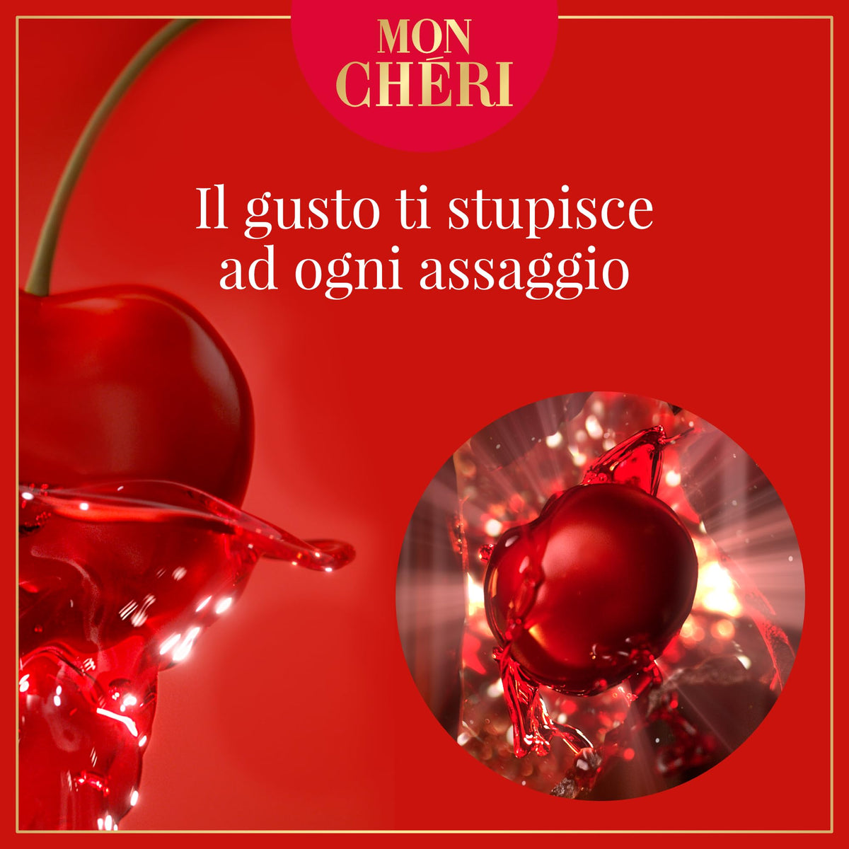 Ferrero Mon Chéri Praline di Cioccolato con Ciliegia e Liquore, 168g