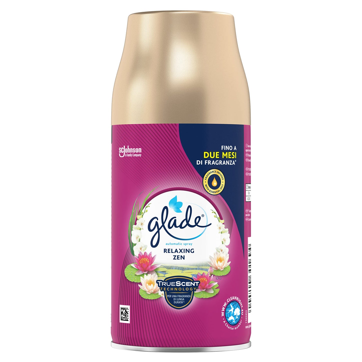 Glade Automatic Spray Ricarica Profumatore per Ambienti Fragranza Relaxing Zen, 269ml