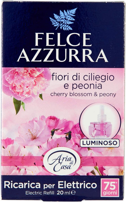 12 X Felce Azzurra Aria Casa peonia & fiori di ciliegio refil deodorante 20 ML
