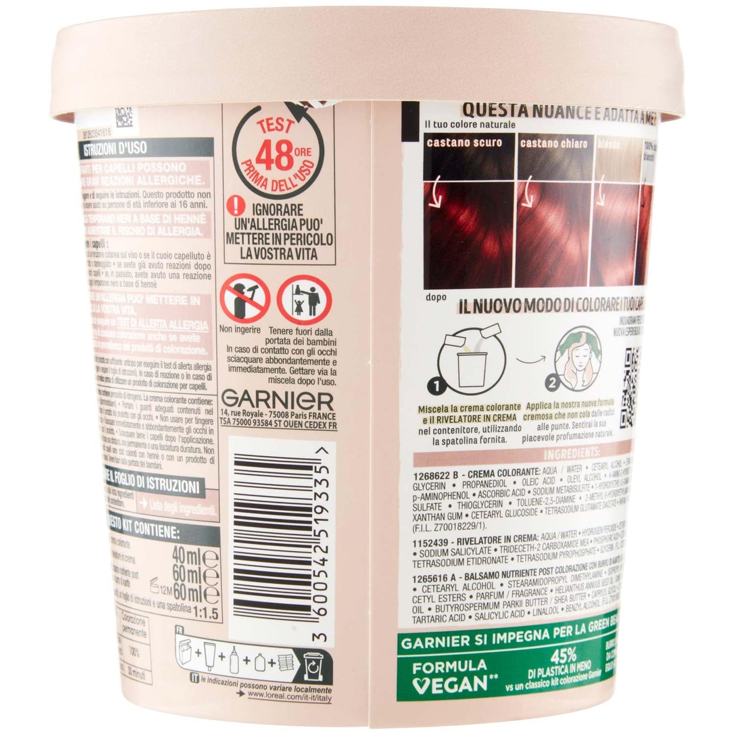 Garnier Tinta Capelli Good Rosso Melograno, 1pz