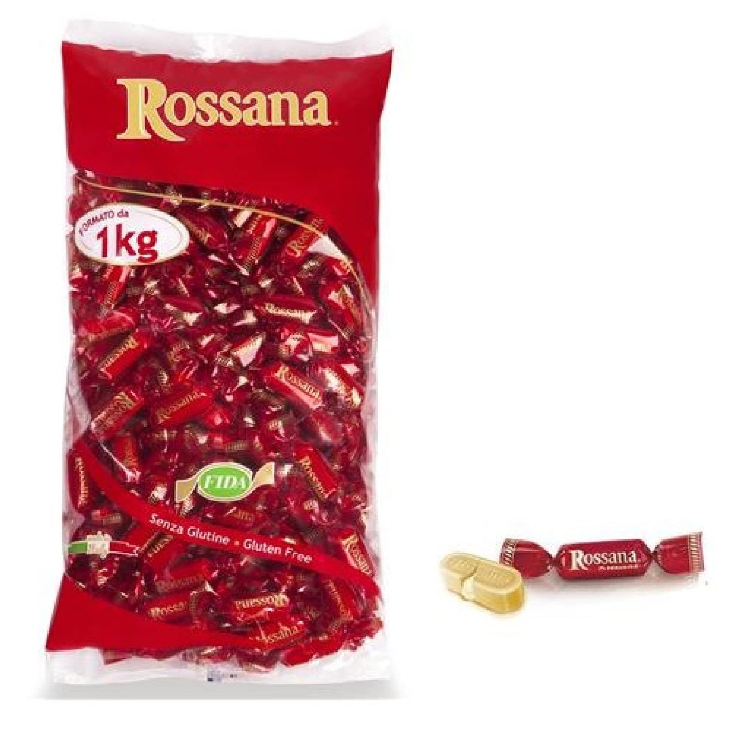 CARAMELLE ROSSANA RIPIENE LATTE SENZA GLUTINE 1Kg