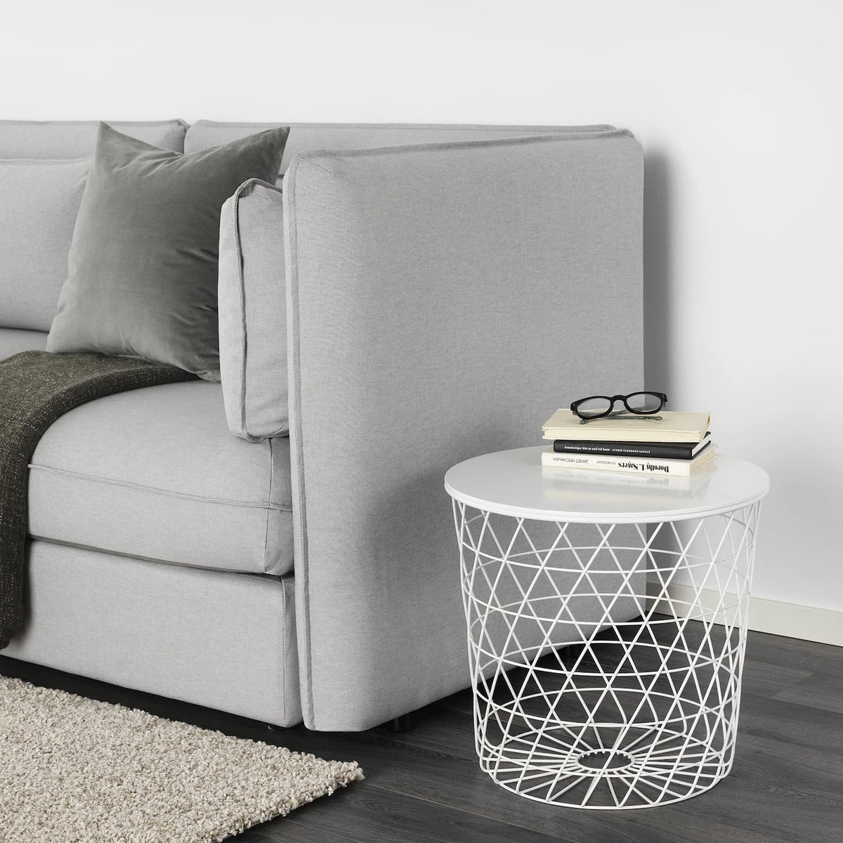 IKEA Kvistbro 303.494.52 - Tavolo portaoggetti bianco, misura 44 cm