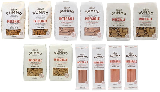 Rummo Pasta Integrale Confezione Prova, 6 diversi tipi di pasta integrale,Pasta Italiana 12x500g