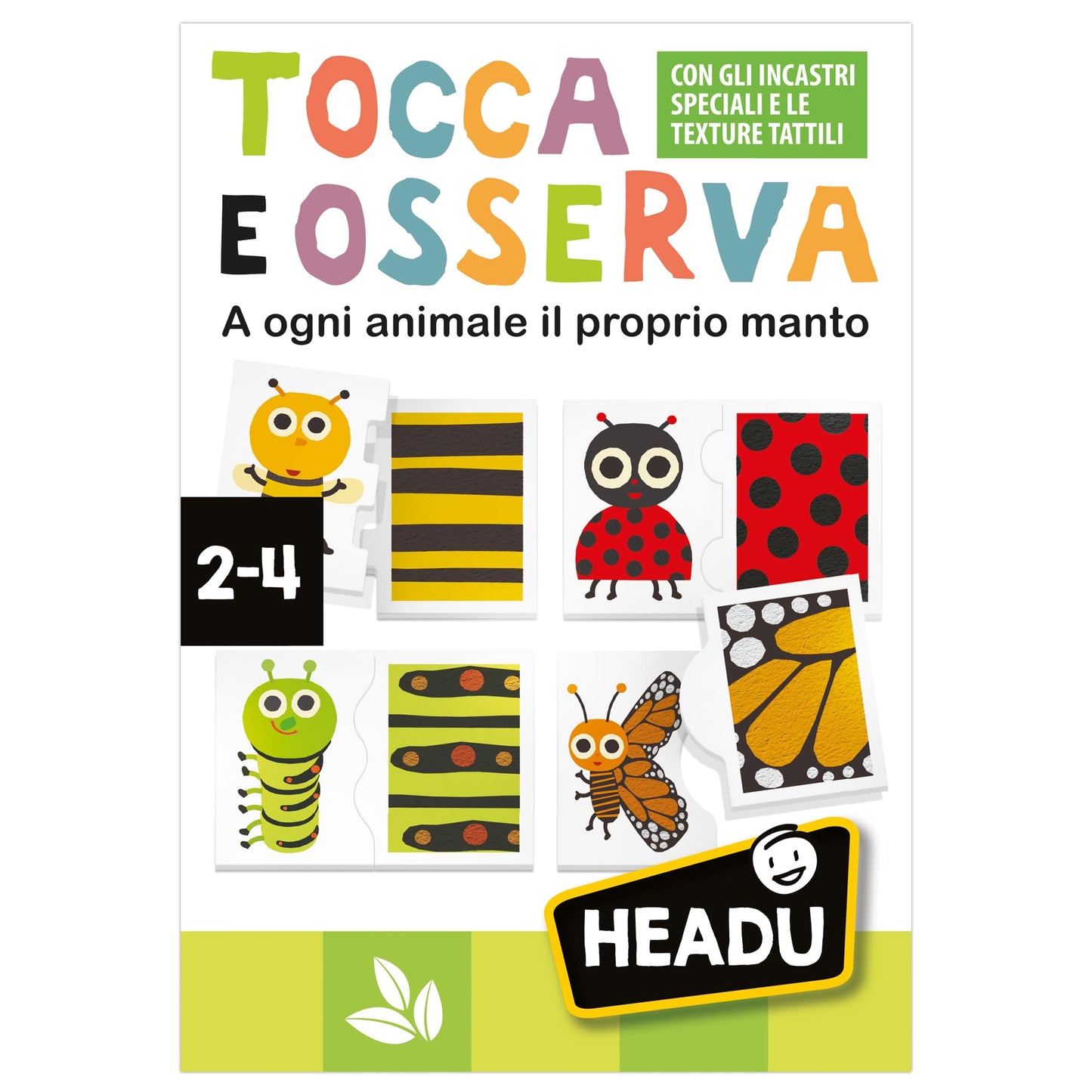 Headu Tocca & Osserva Montessori A Ogni Animale Il Proprio Manto It55010 Gioco Educativo Per Bambini 2-4 Anni Made In Italy