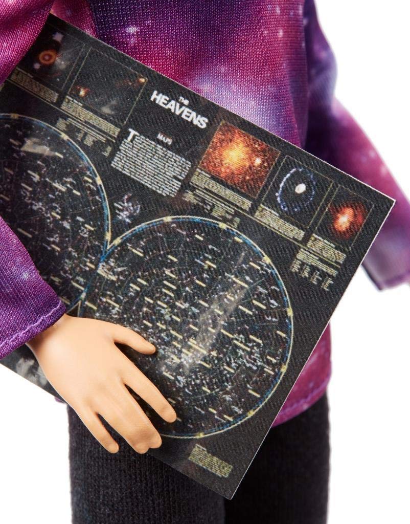 Barbie Carriere Astrofisica, Bambola Bionda con Telescopio e Accessori, Ispirata da National Geographic, Giocattolo per Bambini 3 + Anni, GDM47