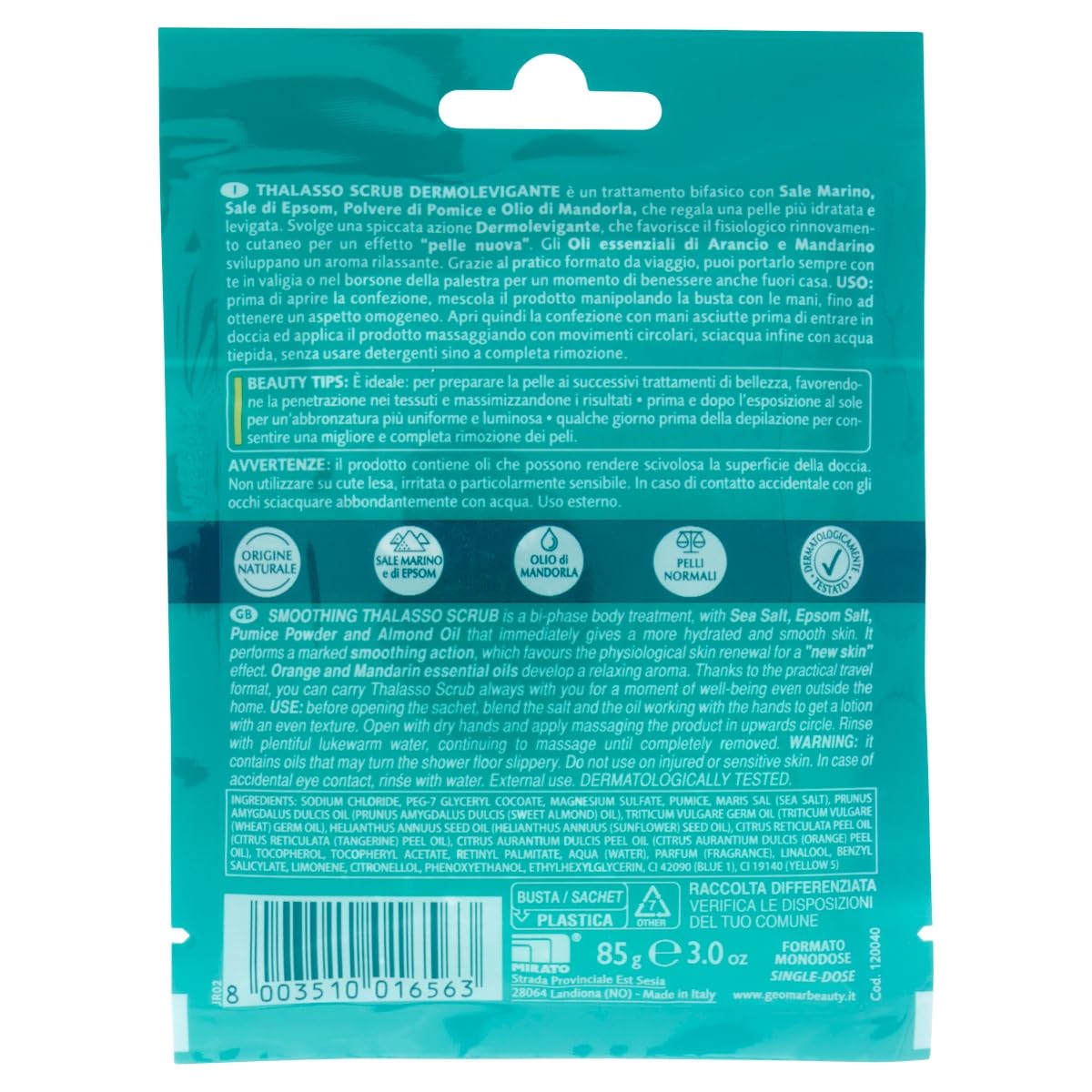 Geomar - Thalasso Scrub, Rinnovamento Cutaneo Profondo - 85 g