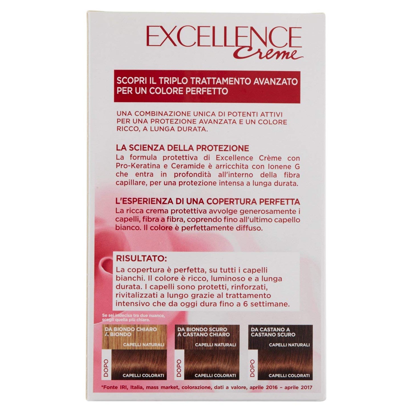 l'Oréal Paris Excellence Crema Colorante Triplo Trattamento Avanzato, 6 Biondo Scuro - 1 Pacco