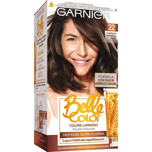 Garnier Belle Color Colorazione Permanente, 22 Castano