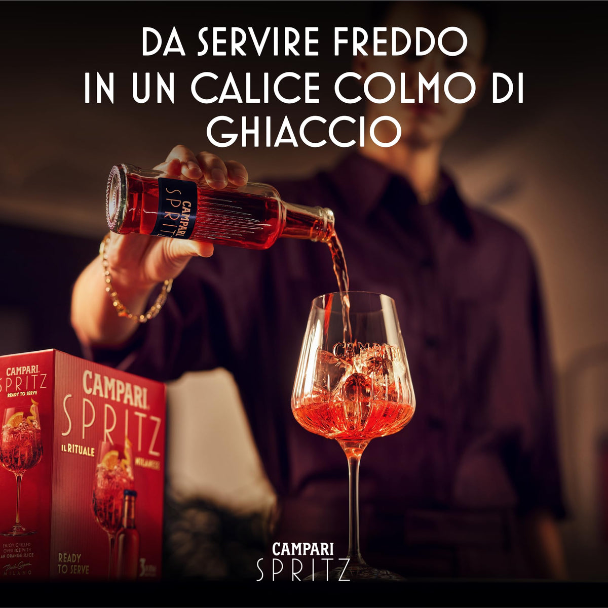 Campari Spritz - Aperitivo Alcolico Pronto da Servire, 3 Bottigliette x 17.5 cl, 10,5% Vol