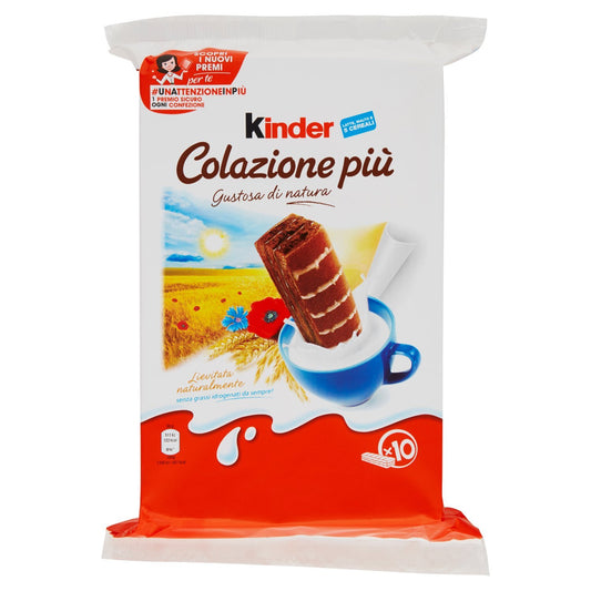 Kinder Colazione Più - 4 confezioni da 10 snack [40 snack, 1200 g]