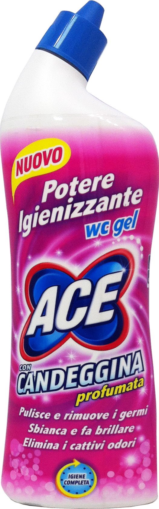 12 x ACE Igienizzante WC Gel Con Candeggina Profumata 700 Ml