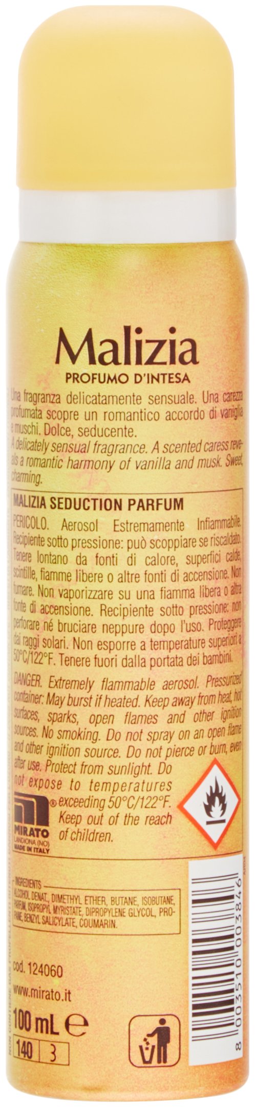 Malizia Deo Spray Vanilla, 100ml