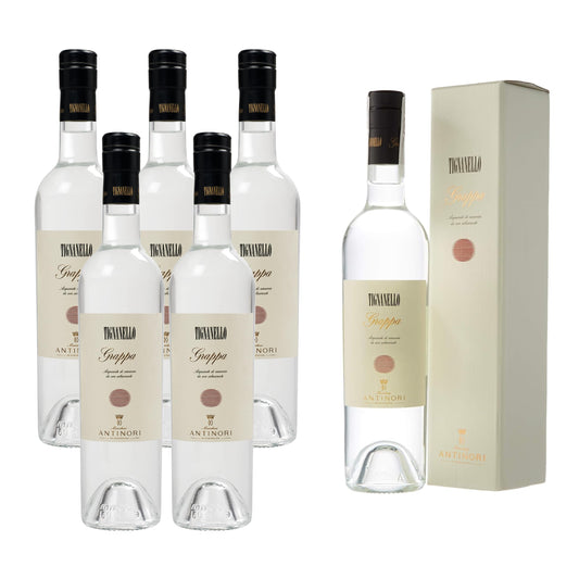 Antinori Grappa Tignanello | Acquavite di Vinaccia da Uve Selezionate | Confezione da 6 Bottiglie da 500ml