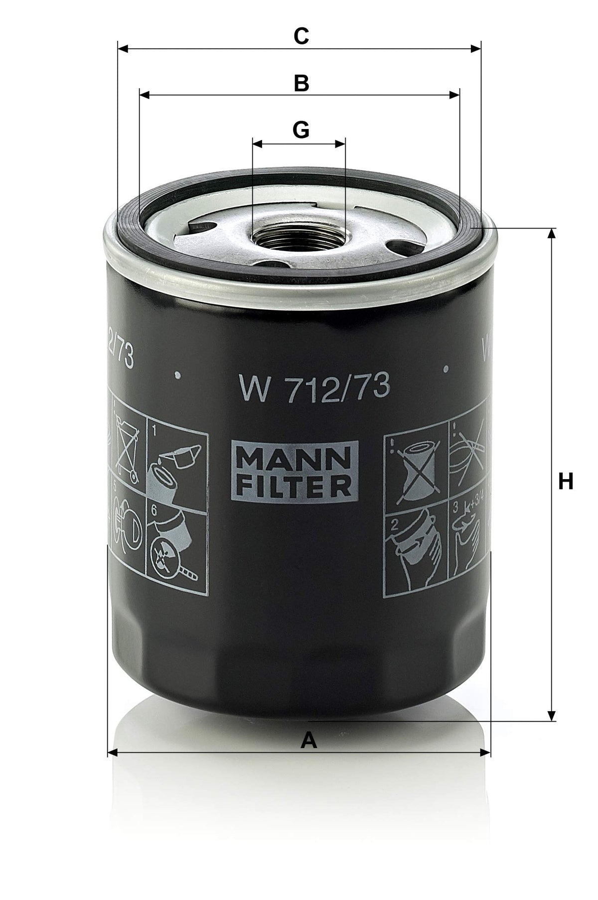 MANN-FILTER W 712/73 Filtro dell'olio - per Autovetture + veicoli commeriali